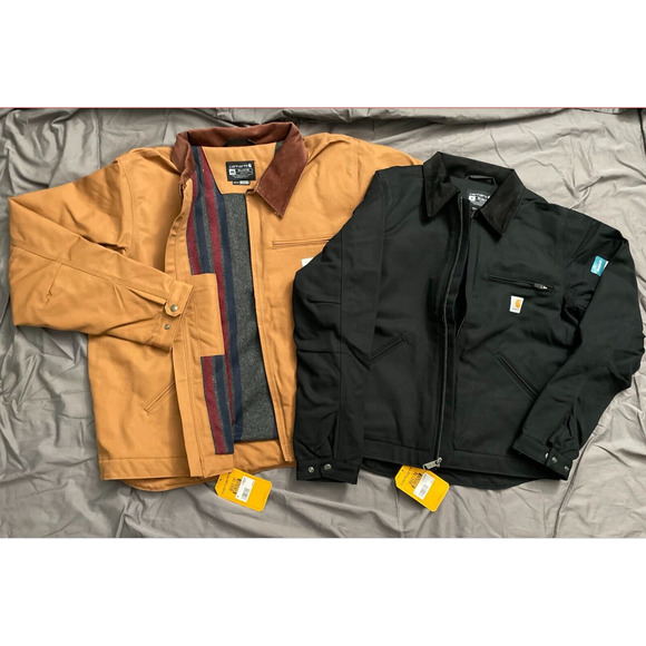 Carhartt Men Detroit Jacket Duck Blanket + Hooded- Relaxed Fit ( Various Colors) - Picture 1 of 5